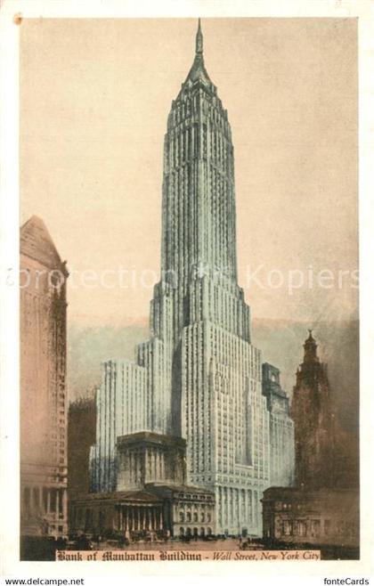 New York City Bank of Manhattan Building Wall Street