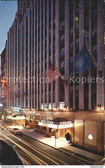 New York City Hotel Edison at Night