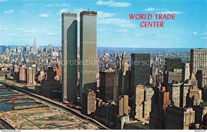 NEW YORK City USA World Trade Center Twin Towers aerial view