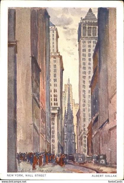 New York City Wall Street K?nstlerkarte