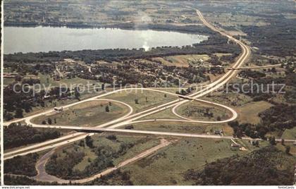 Syracuse New York New York State Thruway aerial view of Syracuse Interchange No