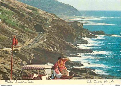 Carte Postale - Etats-Unis - Oahu - Molokai Viewpoint on Oahu - Shoreline Drive - Nearby molokai can be seen from this s