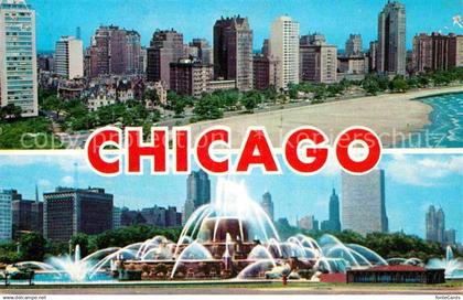 Chicago Illinois Famous Gold Coast Buckingham Fountain