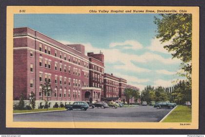 Postcard, United States, Steubenville OH, Ohio Valley Hospital and Nurses Home