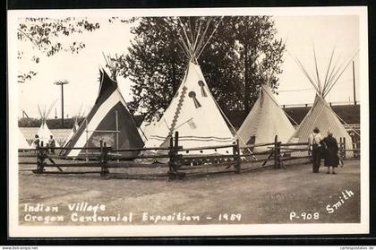 AK Oregon, OR, Centennial Exposition 1959, Indian Village