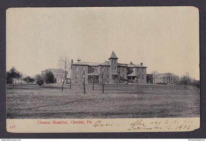 Postcard, United States, Chester PA, Chester Hospital
