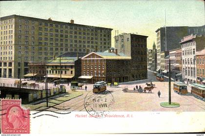 CPA Market Square Providence R I Tramway