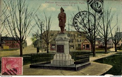 CPA Pawtucket Rhode Island USA, Collyer Monument, Collyer Park