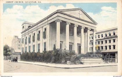 US Savannah Georgia Christ Church vintage postcard B961