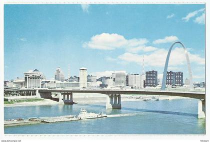 St. Louis Missouri MO, Vintage PC, Poplar Street Bridge