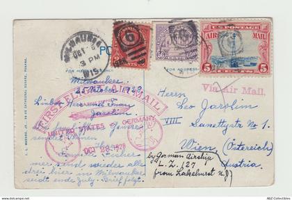 PANAMA CANAL – Gaillard Cut   S.S. President Adams (“Dollar Line”) – 1928 P/134