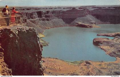 C159 Washington Grand Coulee Dam Dry Falls 1948  vintage postcard