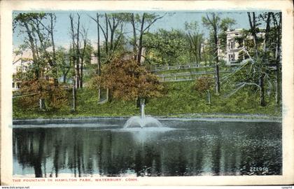 CPA The Fountain In Hamilton park Waterbury Conn