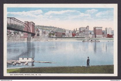 Postcard, United States, Wheeling WV, Sky Scrapers