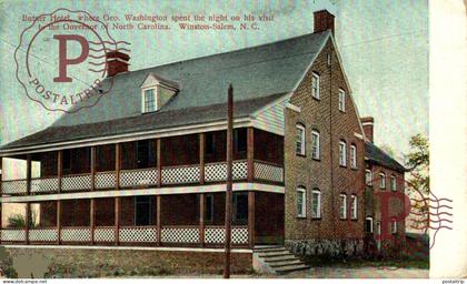 USA. WINSTON SALEM. N.C. BUTNER HOTEL WHERE GEORGE WASHINGTON SPENT THE NIGHT ON HIS VISIT TO THE GOVERNOR.