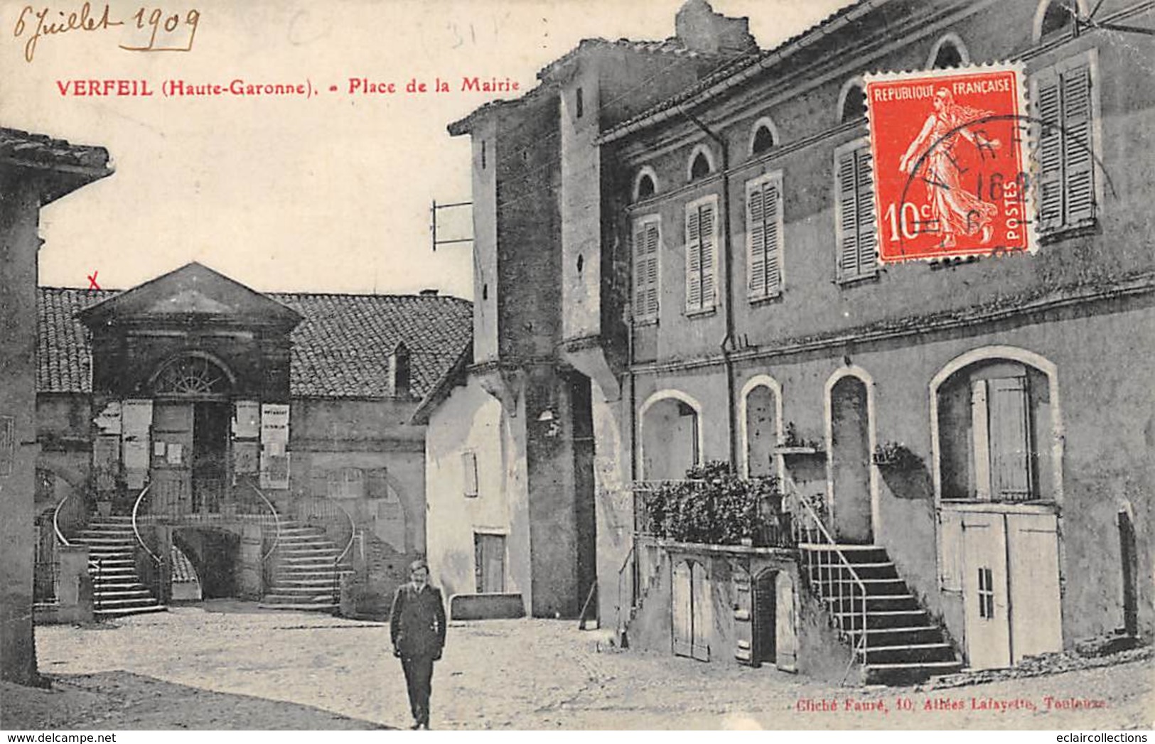 Verfeil        31          Place de la Mairie    .  (Voir scan)