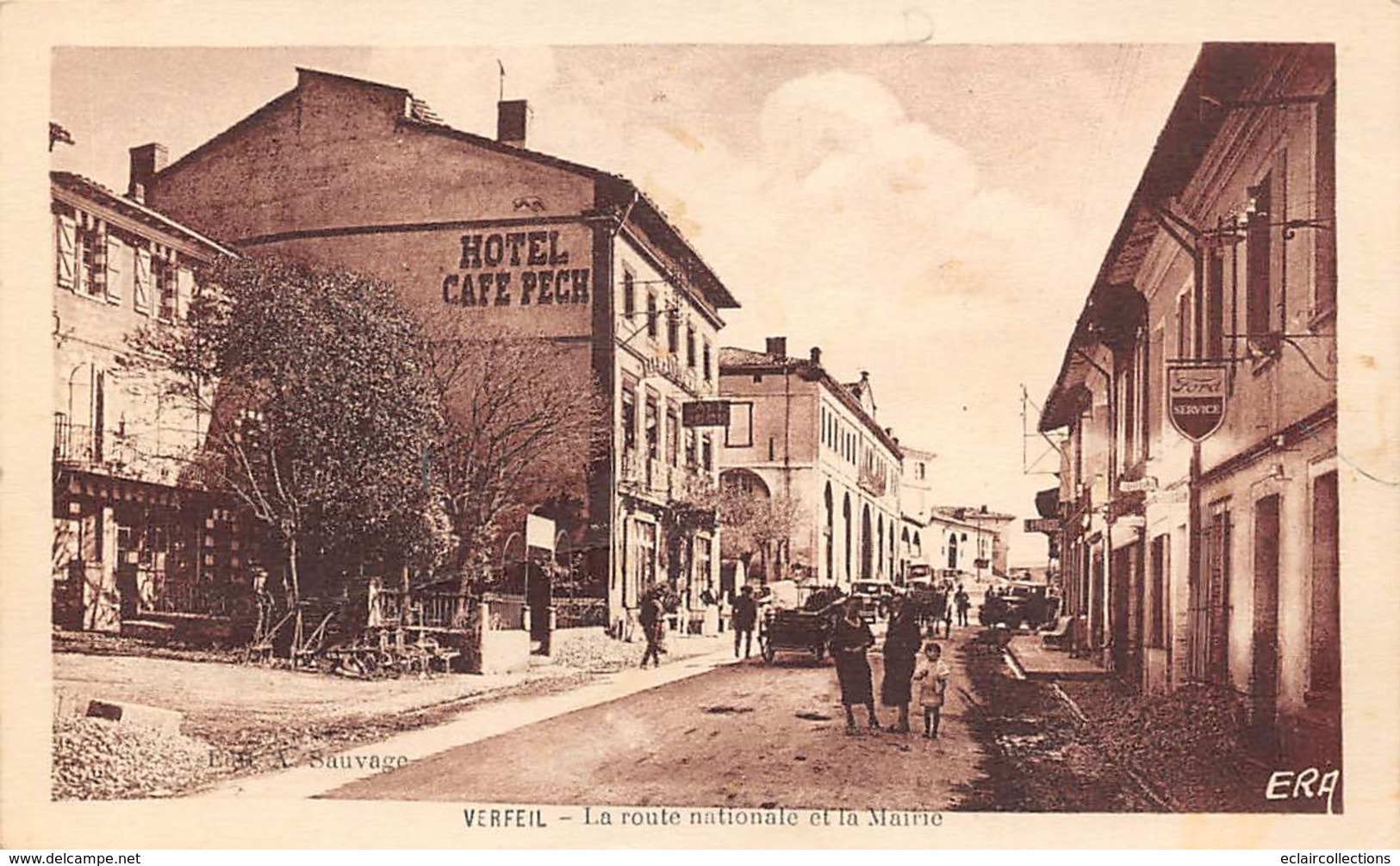 Verfeil        31         Route Nationale et la Mairie      .  (Voir scan)