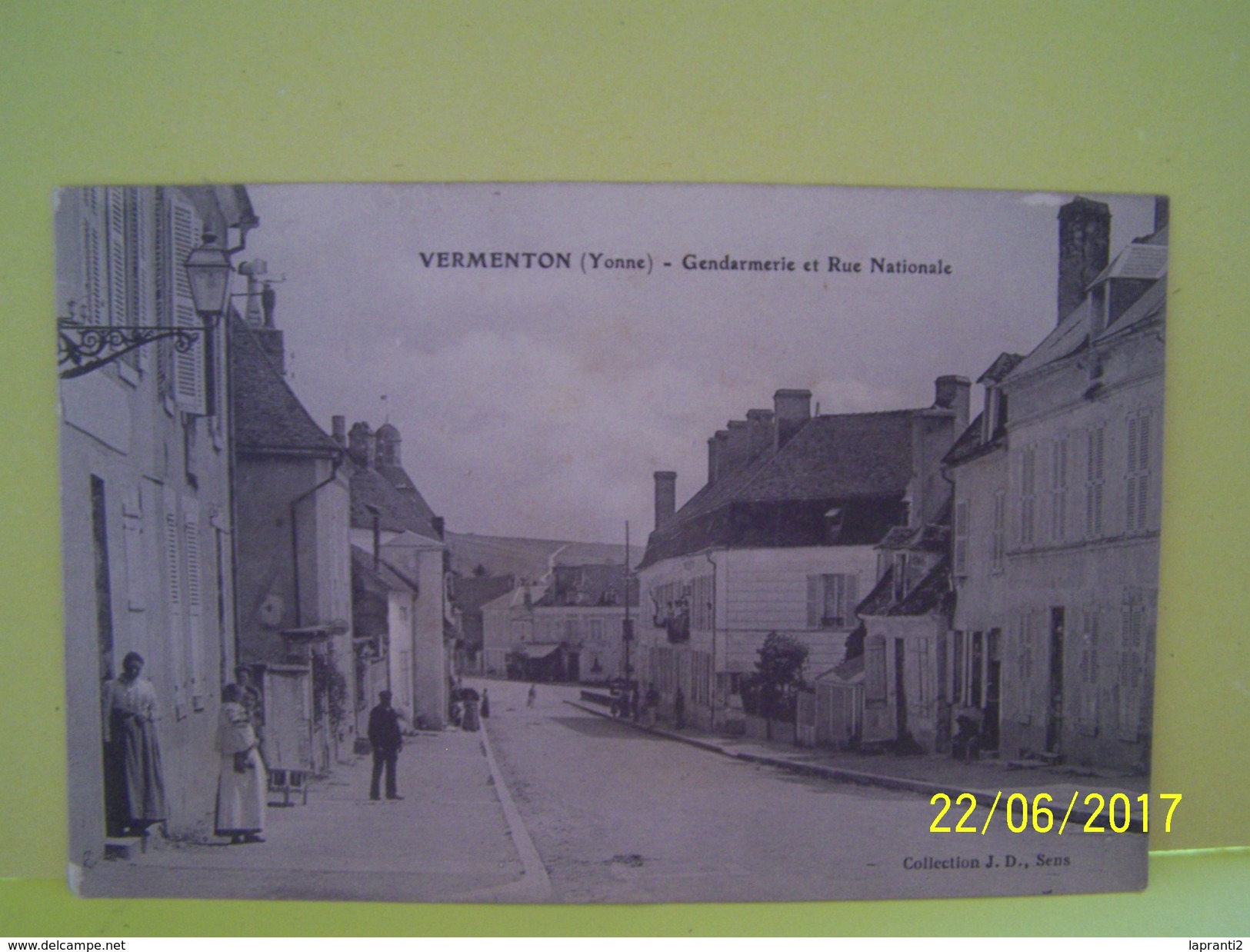 VERMENTON (YONNE) MARCOPHILIE MILITAIRE. LA JUSTICE. GENDARMERIE ET RUE NATIONALE.