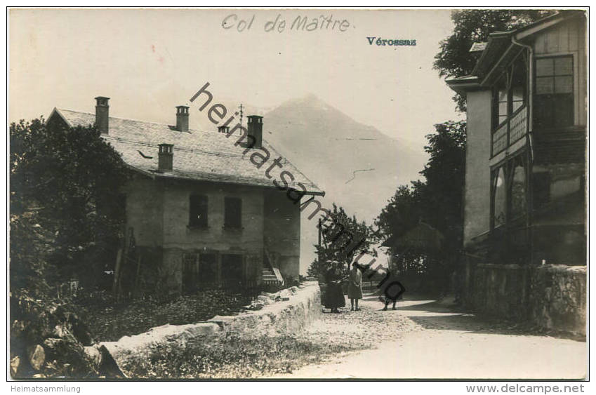Verossaz - Col de Maitre - Foto-Ansichtskarte 30er Jahre