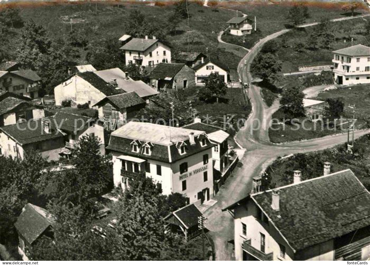 Verossaz Fliegeraufnahme Hotel der Verossaz