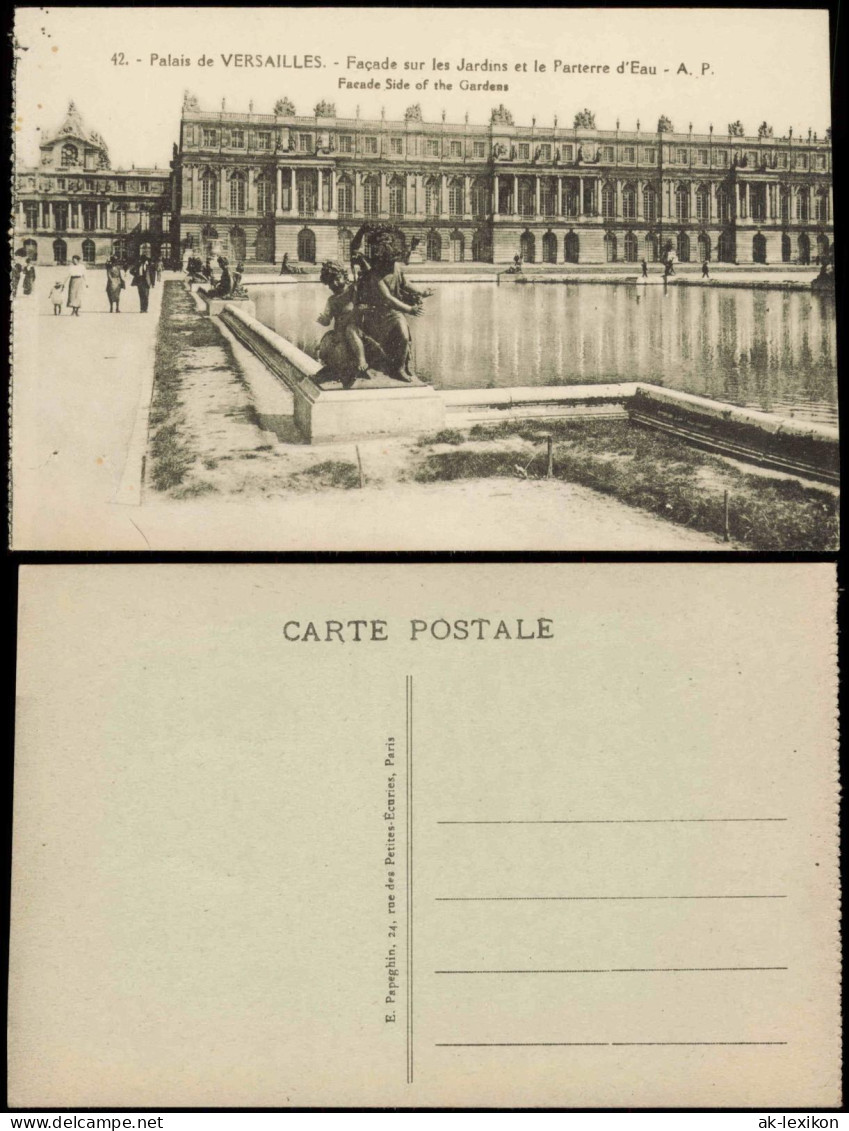 Versailles Palais de VERSAILLES Façade sur les Jardins et le Parterre d'Eau 1910