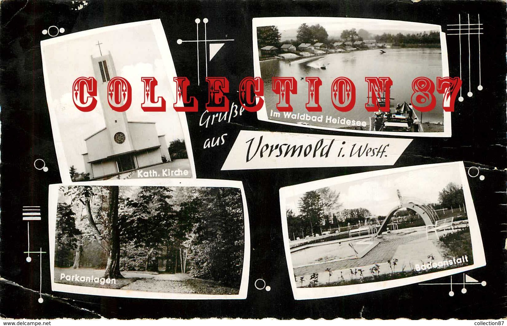 ☺♦♦  VERSNOLD - KIRCHE + PARKANLAGEN + WALDBAD HEIDESEE + BADEANSTALT - PISCINE - GERMANY ALLEMAGNE
