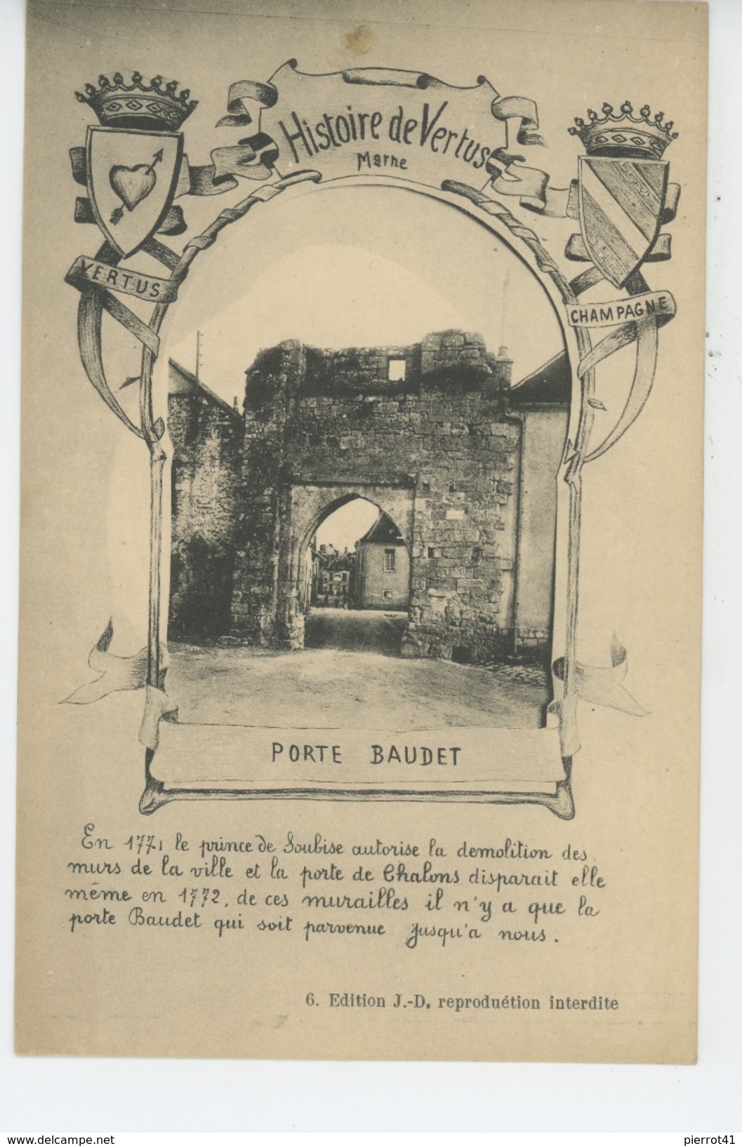 VERTUS - HISTOIRE DE VERTUS - Porte Baudet