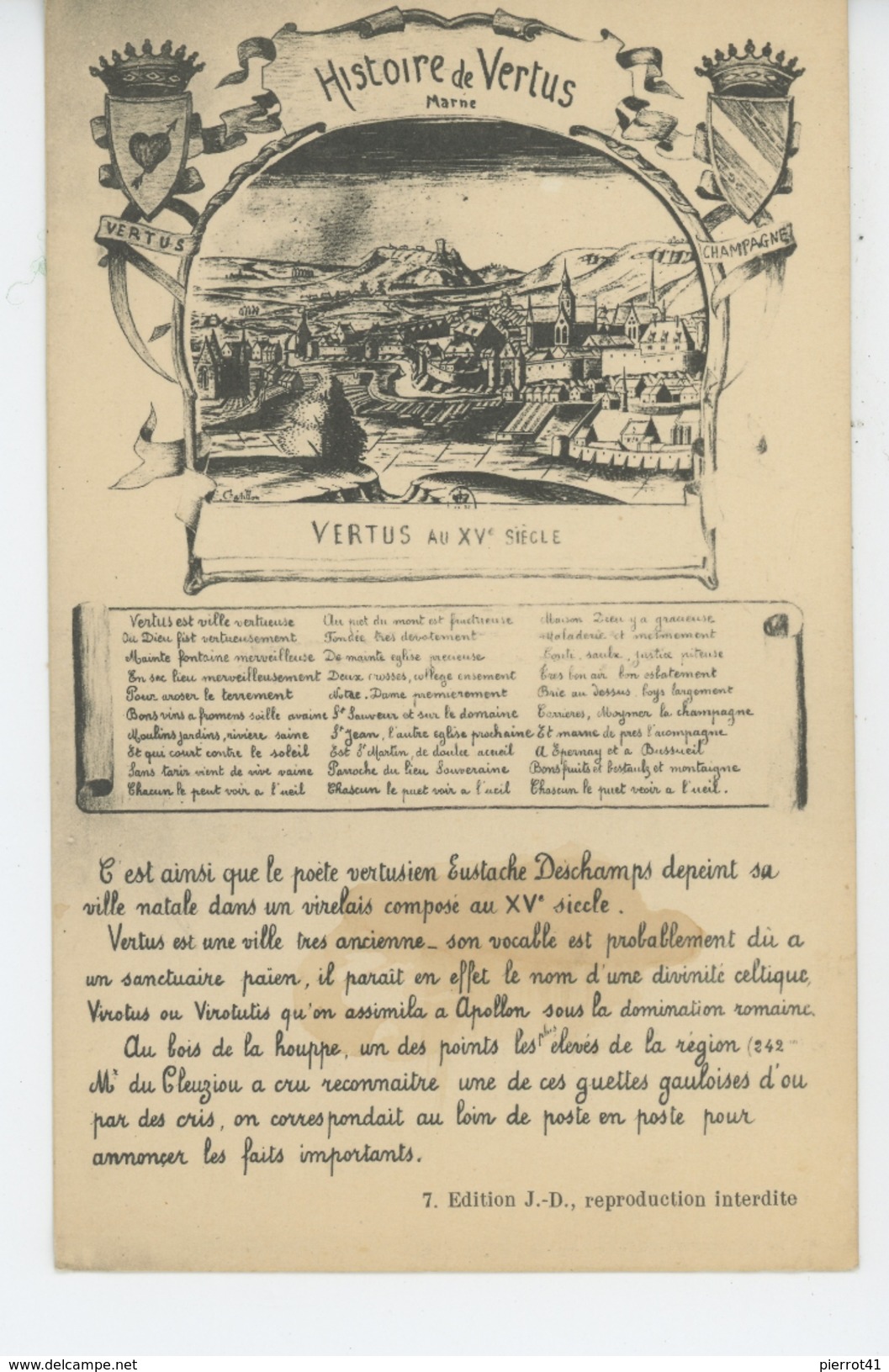 VERTUS - HISTOIRE DE VERTUS - Vertus au XVème Siècle