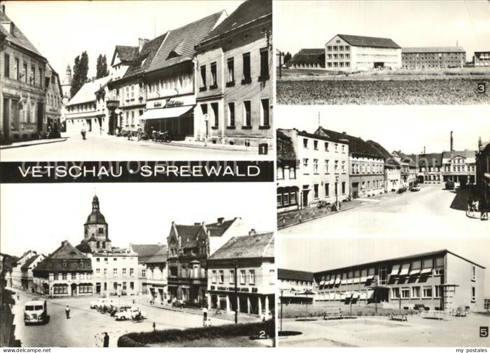 Vetschau Spreewald Cottbuser Strasse Marktplatz Kindergarten Polytechnikum