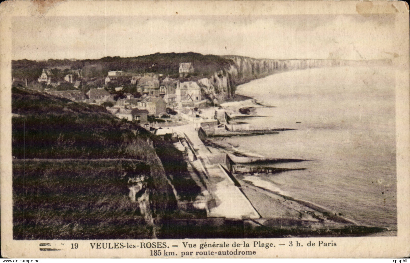 Veules les Roses - Vue Generale de la Plage - CPA