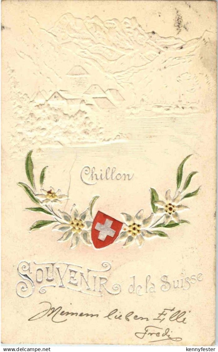 Vevey Chillon - Prägekarte