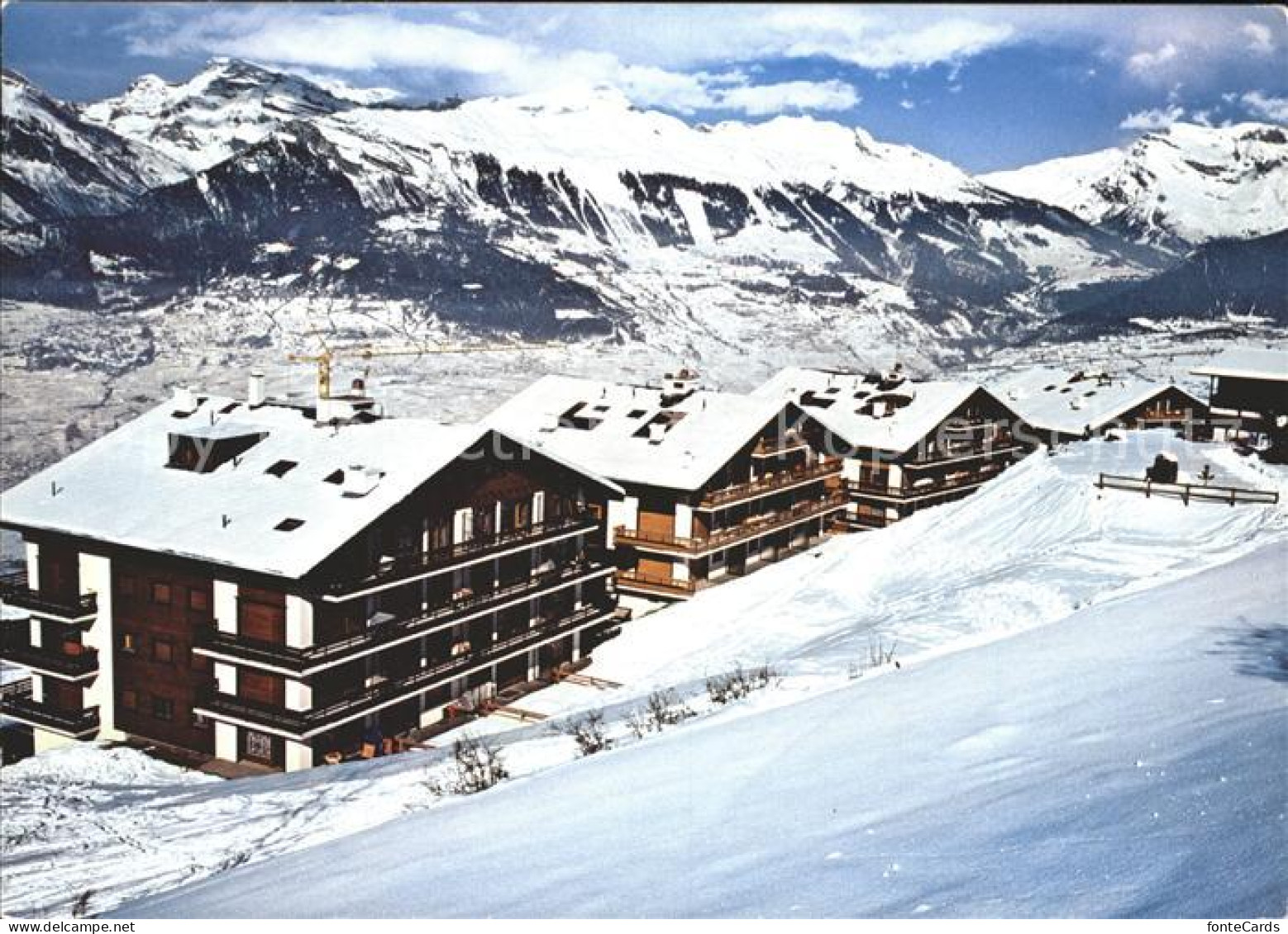 Veysonnaz Au fond les Alpes Bernoises