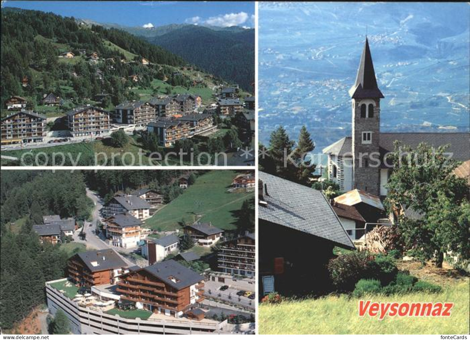 Veysonnaz Ortsansichten Kirche