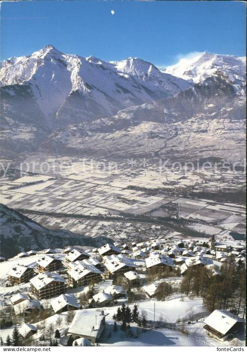 Veysonnaz Station village plaine Rhone