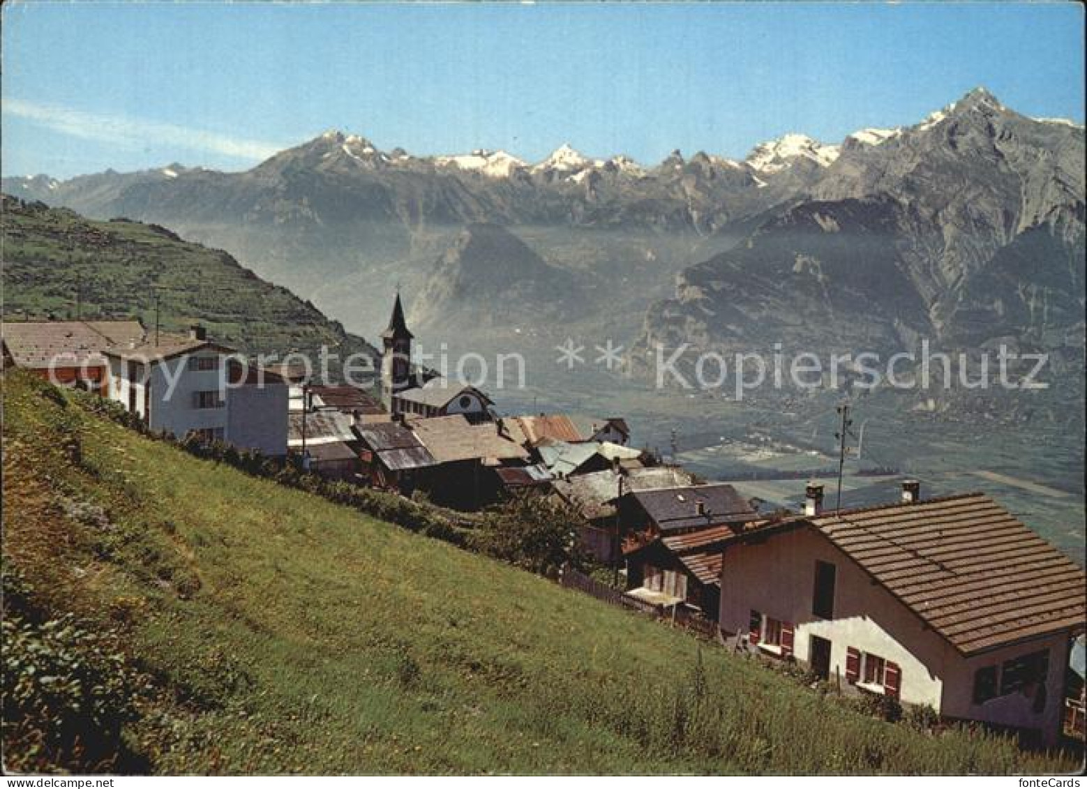 Veysonnaz Valais et la plaine du Rhone Alpen