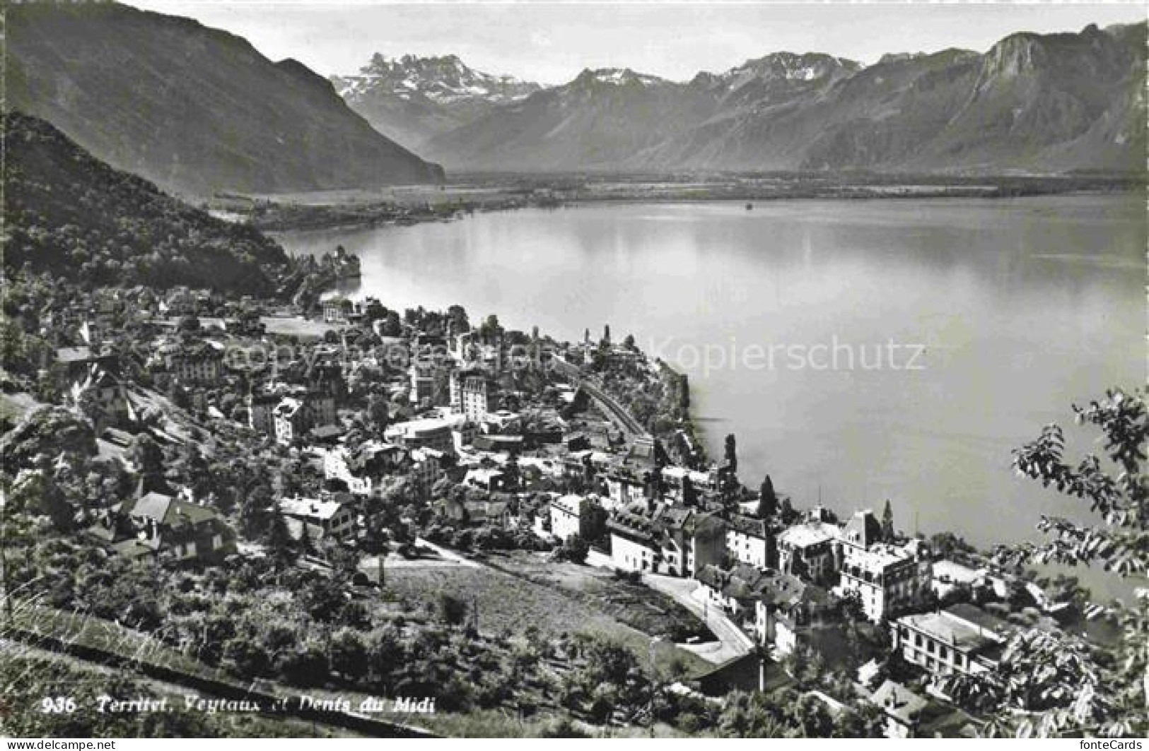 Veytaux-Territet Montreux VD Veytaux Dents-du-Midi Genfersee Bergpanorama Dorf H