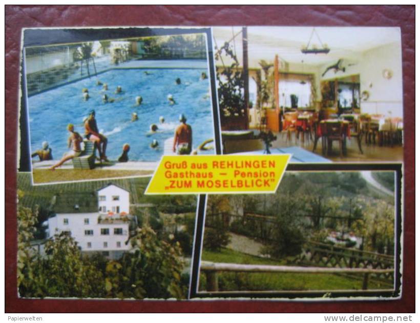 VG Konz Nittel - Mehrbildkarte "Gruß aus Rehlingen / Gasthaus Pension Zum Moselblick"