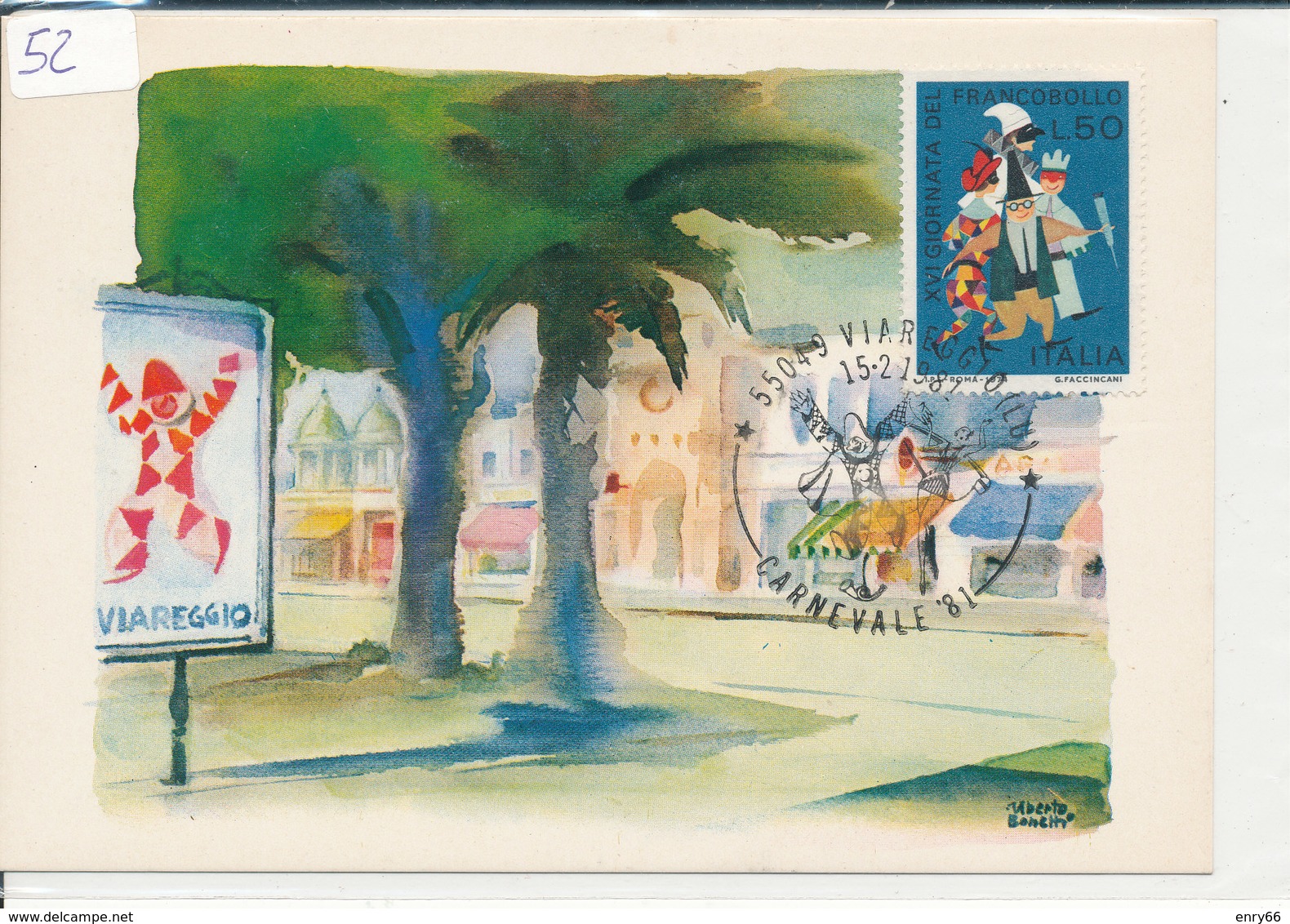 VIAREGGIO - CARNEVALE 1981  ILLUSTRATORE  UBERTO BONETTI