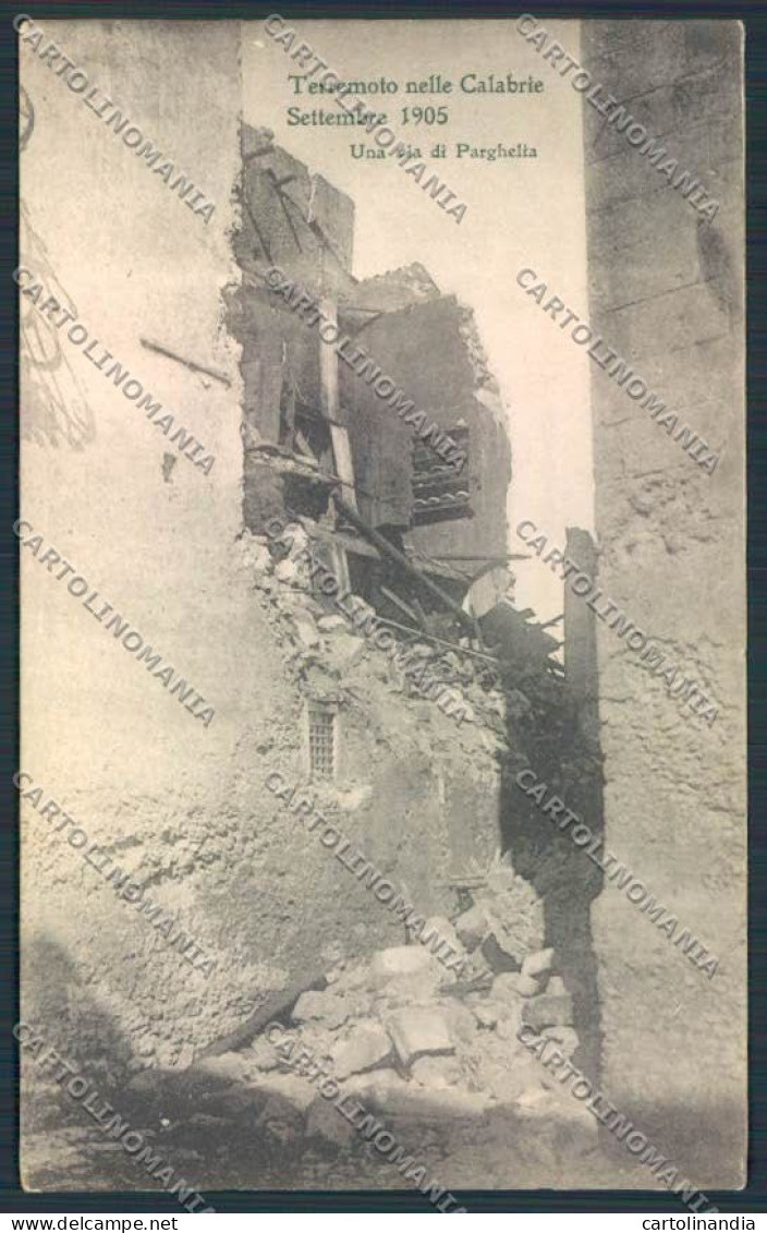 Vibo Valentia Parghelia Terremoto cartolina MV8837