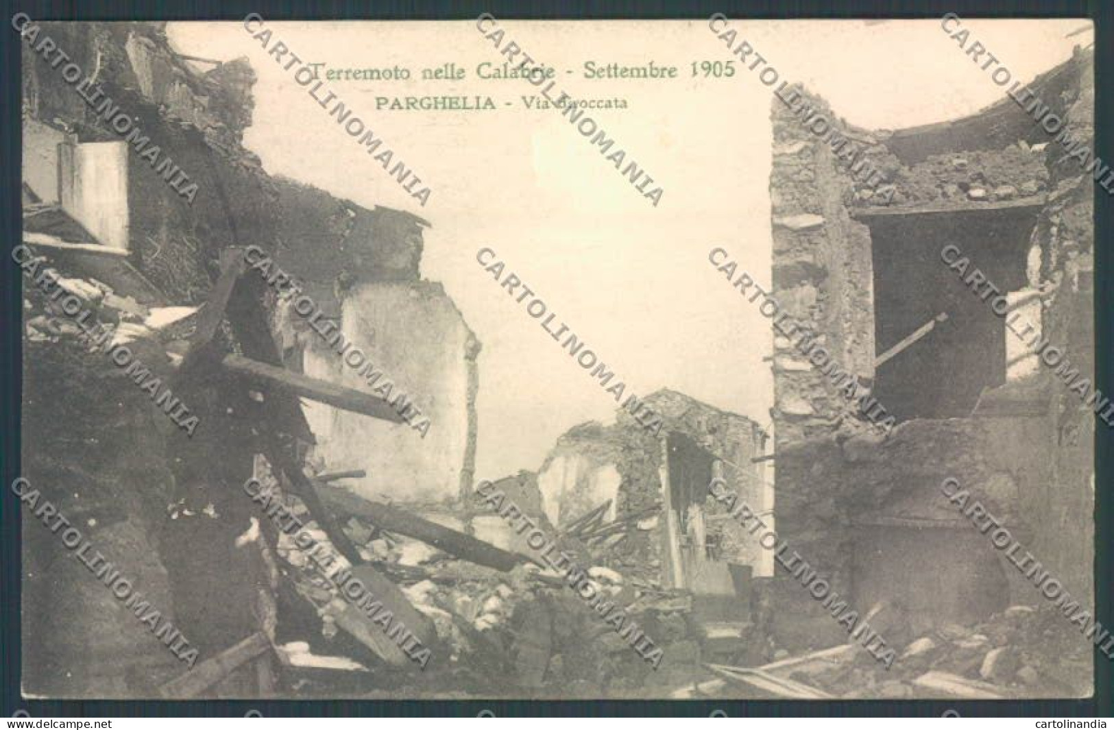 Vibo Valentia Parghelia Terremoto cartolina ZB2749