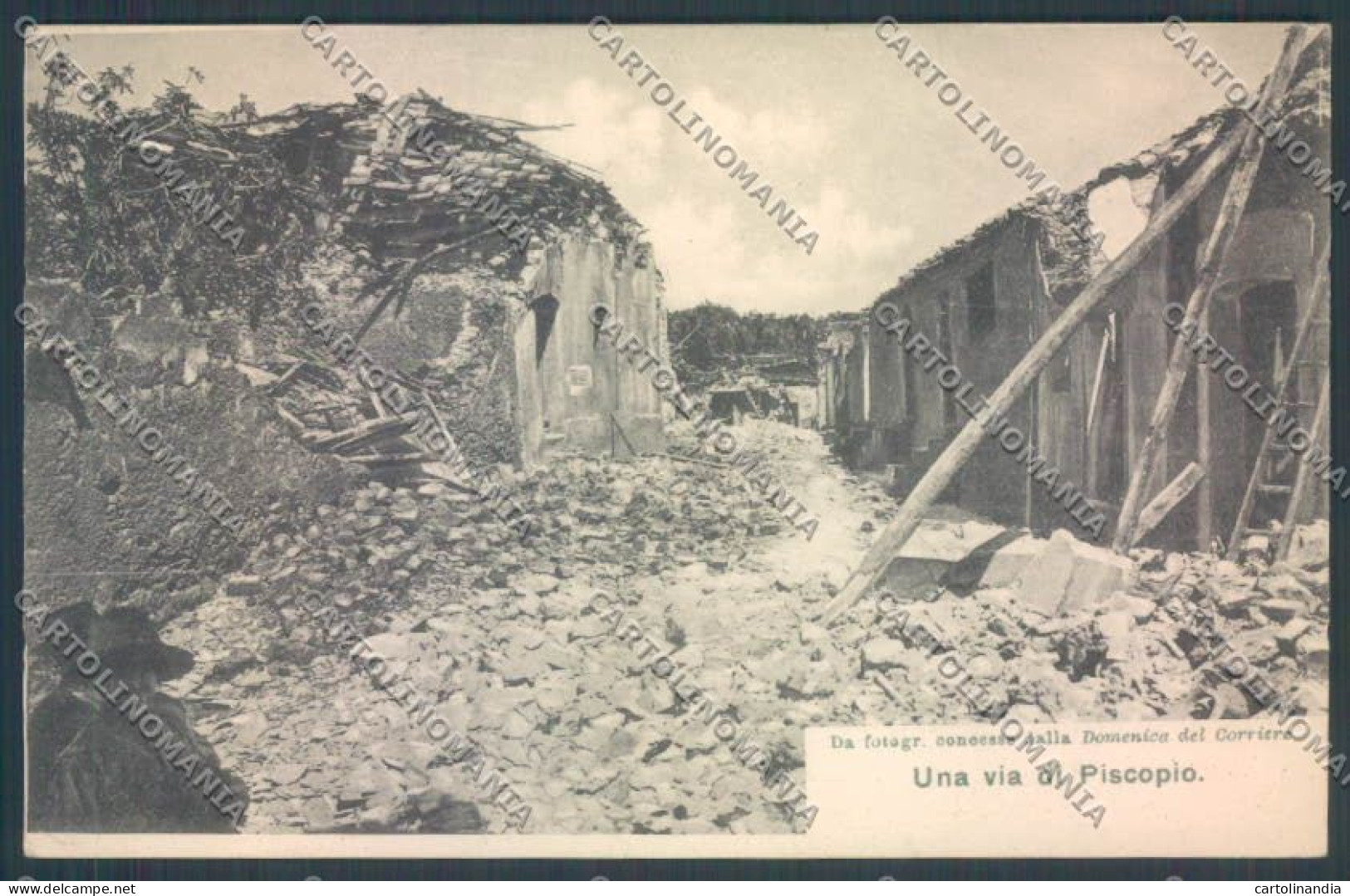 Vibo Valentia Piscopio Terremoto cartolina ZG2064