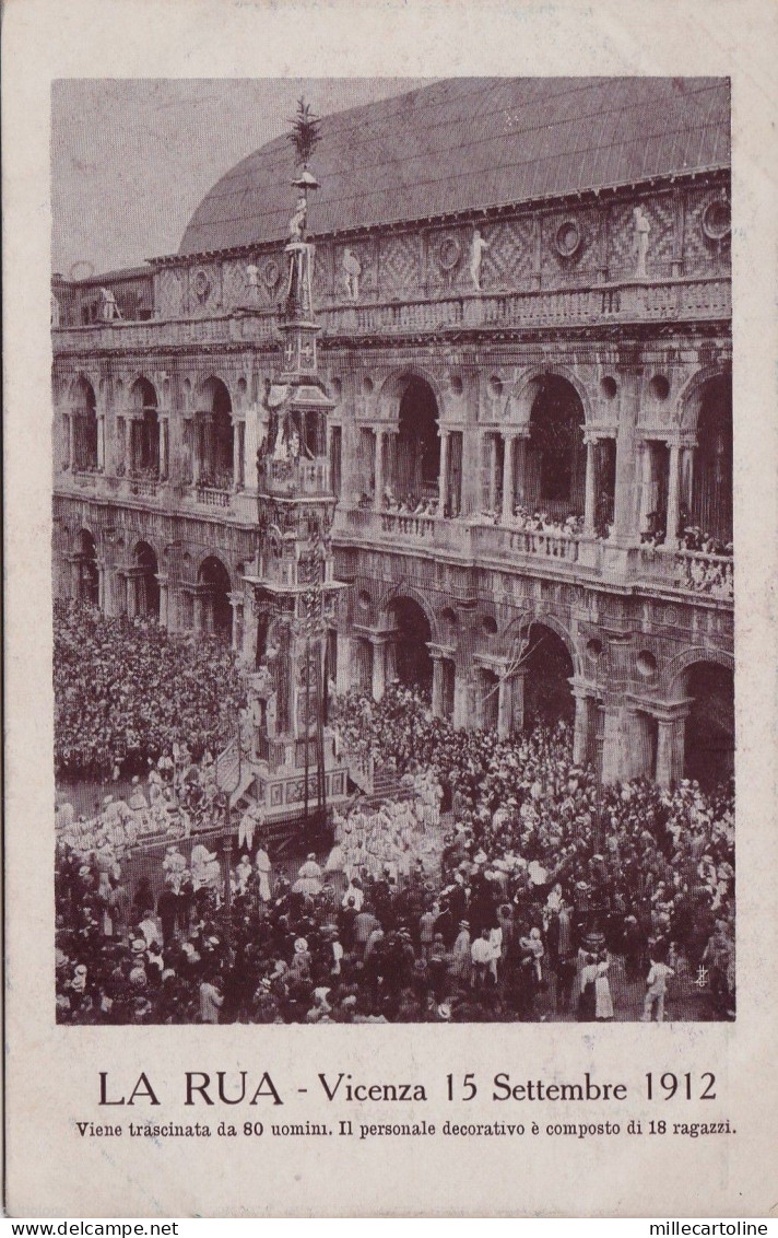# VICENZA: 1912- LA RUA..VIENE TRASCINATA DA 80 UOMINI..