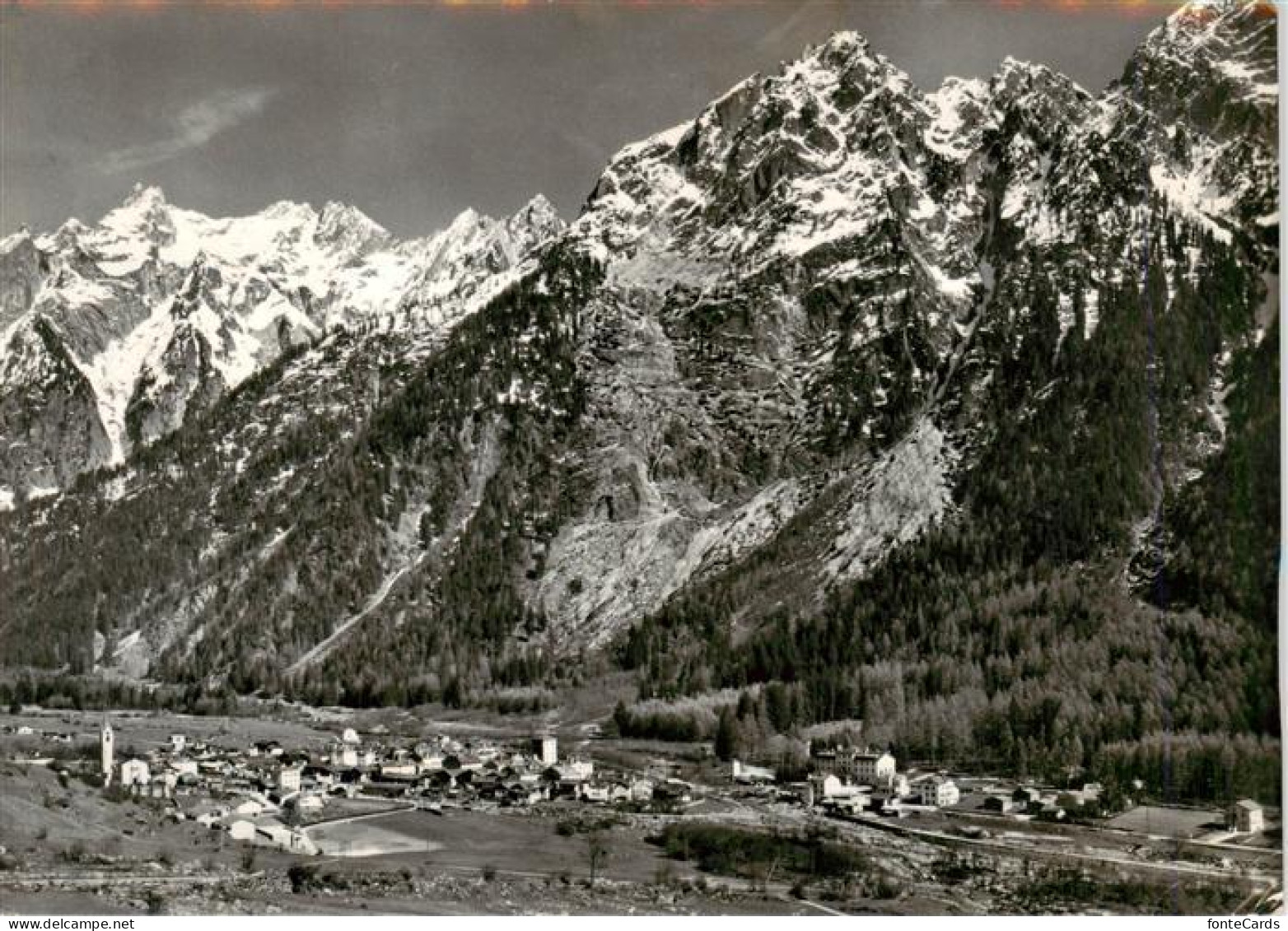 Vicosoprano GR Val Bregaglia Fliegeraufnahme