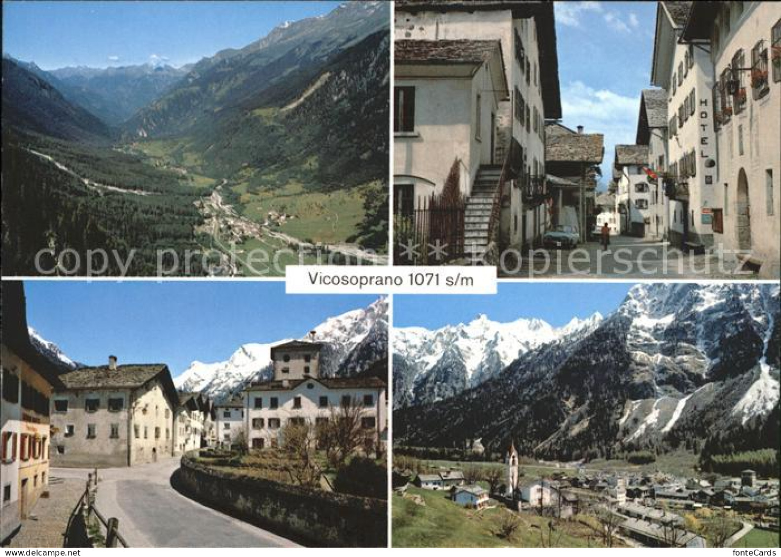 Vicosoprano Panorama Dorfpartien