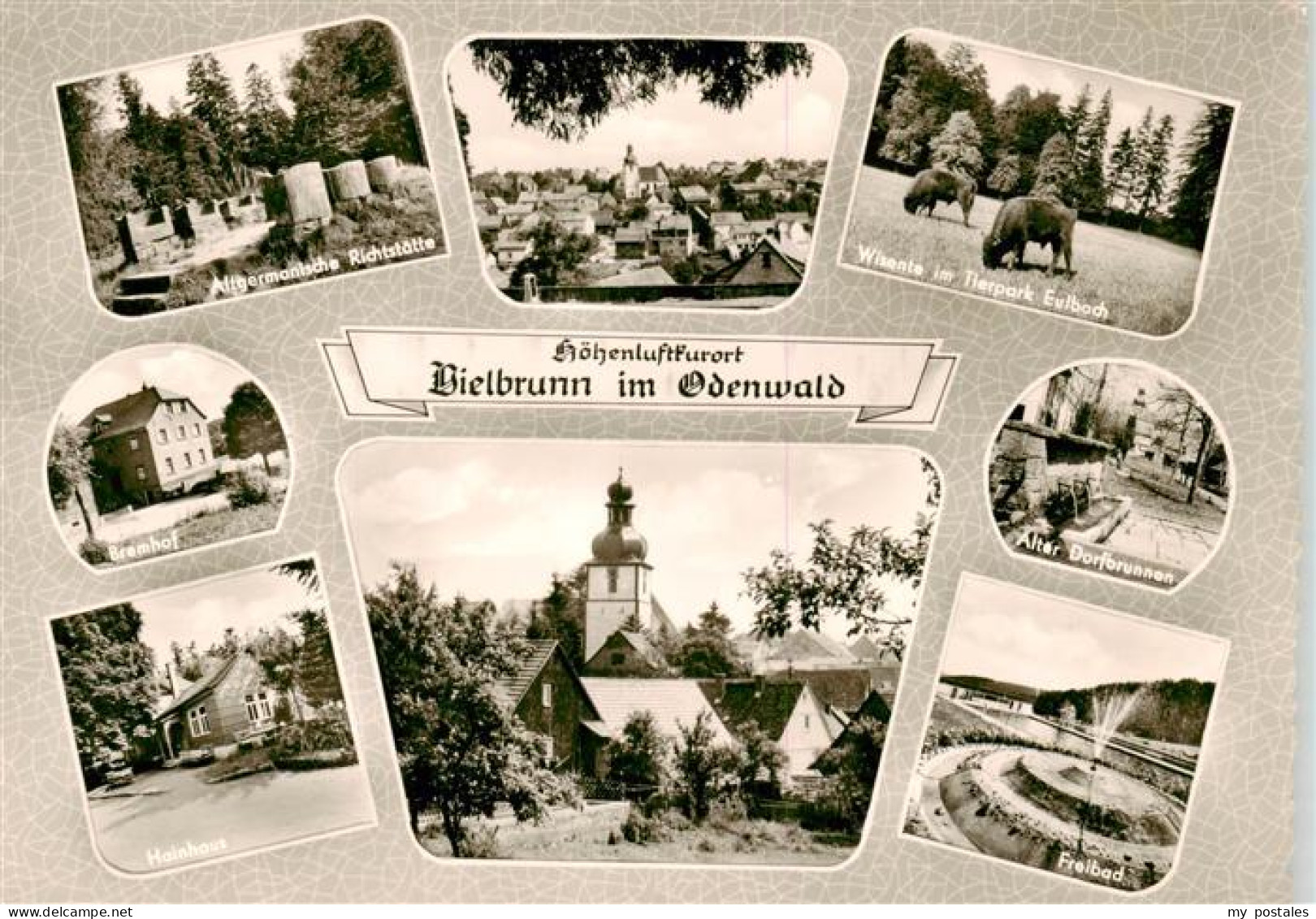 Vielbrunn Altgermanische Richtstaette Bramhof Hainhaus Ortsbild mit Kirche Wisen