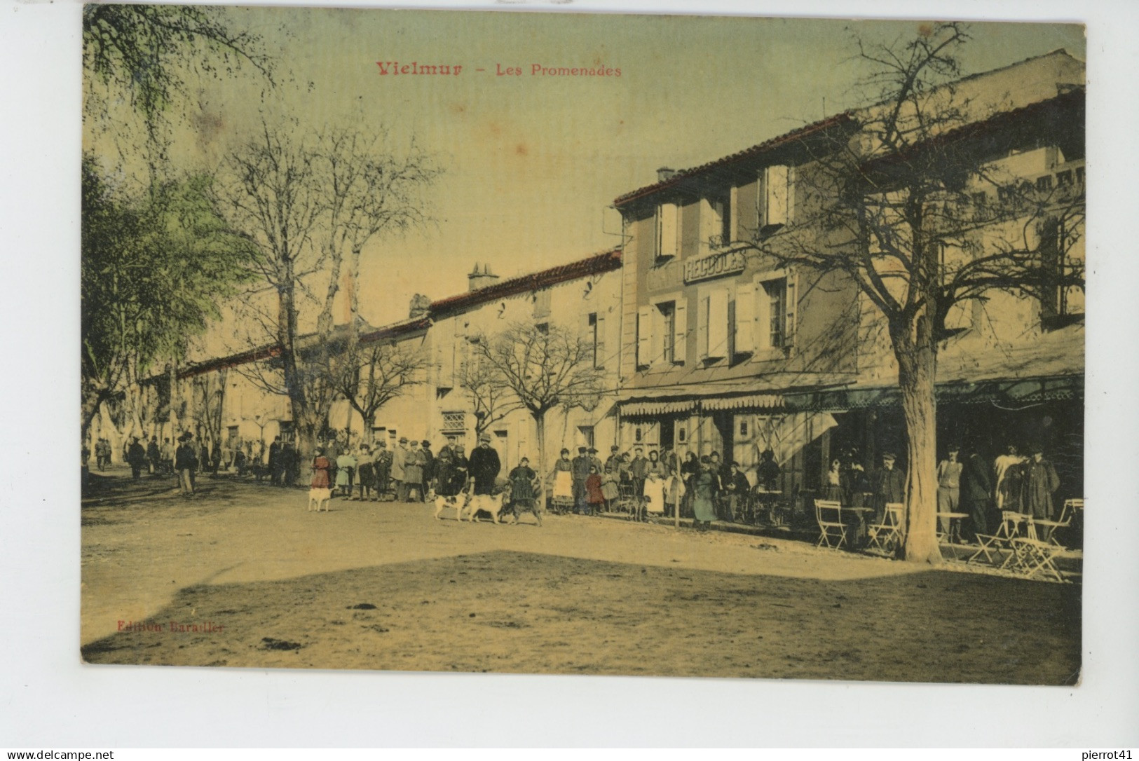 VIELMUR SUR AGOUT - Les Promenades (belle carte toilée)