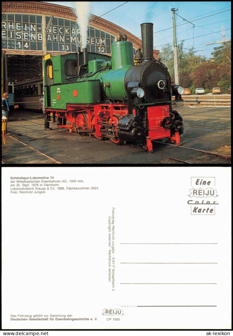 Viernheim Schmalspur-Lokomotive 74 der Mittelbadischen Eisenbahnen AG 1976