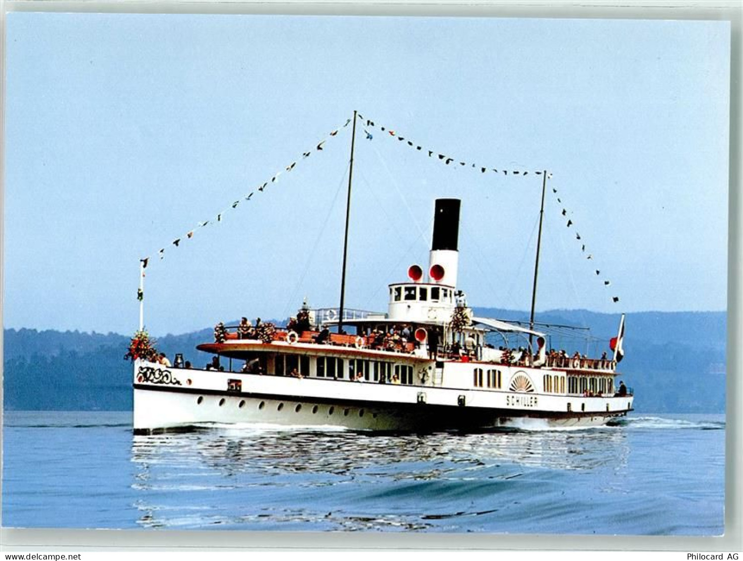 Vierwaldstättersee Raddampfer Schiller Binnenschiff - 39489635