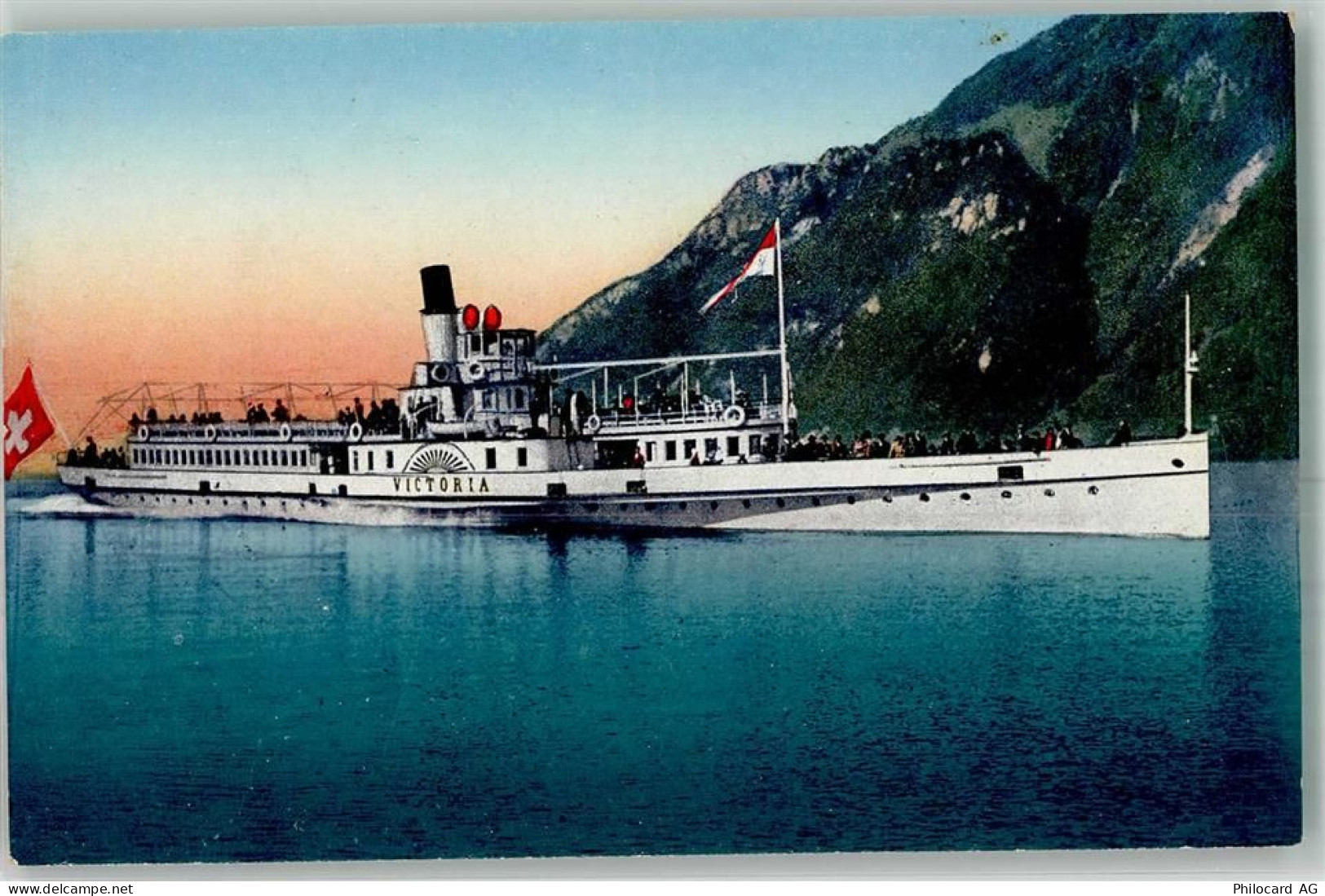 Vierwaldstättersee Raddampfer Victoria Binnenschiff - 10720728