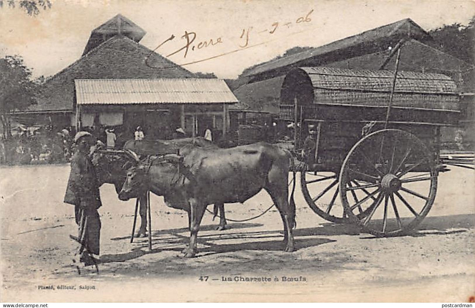 Viet Nam - La charrette à bœufs - Ed. Planté 47